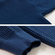 KAMI NO.7384 COLLAR WAFFLE SWEATER - STREETS OF KAMI