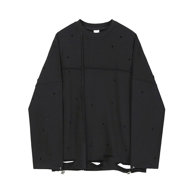 KAMI NO.7385 DISTRESSED SWEATER - STREETS OF KAMI