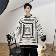 KAMI NO.7409 SQUARE LINE SWEATER - STREETS OF KAMI