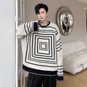 KAMI NO.7409 SQUARE LINE SWEATER - STREETS OF KAMI