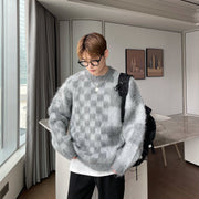 KAMI NO.7415 CHECKERED SWEATER - STREETS OF KAMI