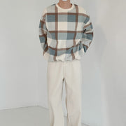 KAMI NO.7424 CHECKERED SWEATER - STREETS OF KAMI