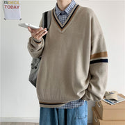 KAMI NO.7426 COLORBLOCK SWEATER - STREETS OF KAMI