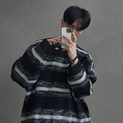 KAMI NO.7430 STRIPED SWEATER - STREETS OF KAMI