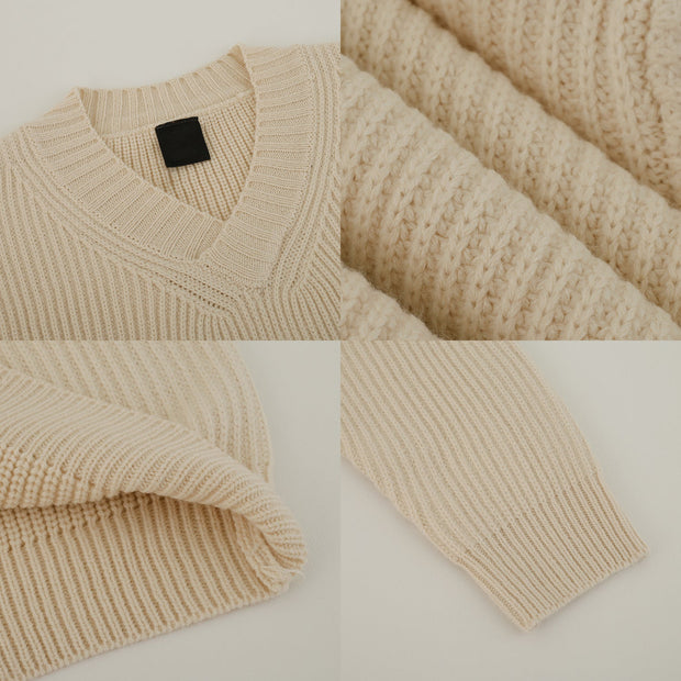 KAMI NO.7431 V-NECK SWEATER - STREETS OF KAMI