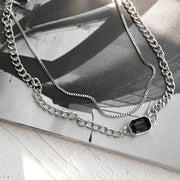 KAMI STYLE BLACK GEM NECKLACE - STREETS OF KAMI