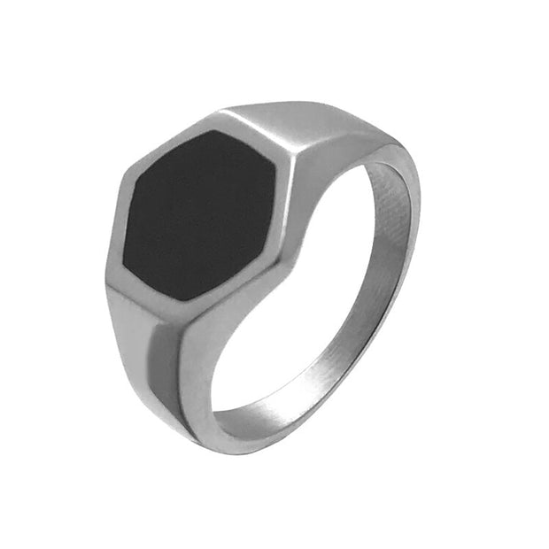 KAMI STYLE BLACK GEM RING - STREETS OF KAMI