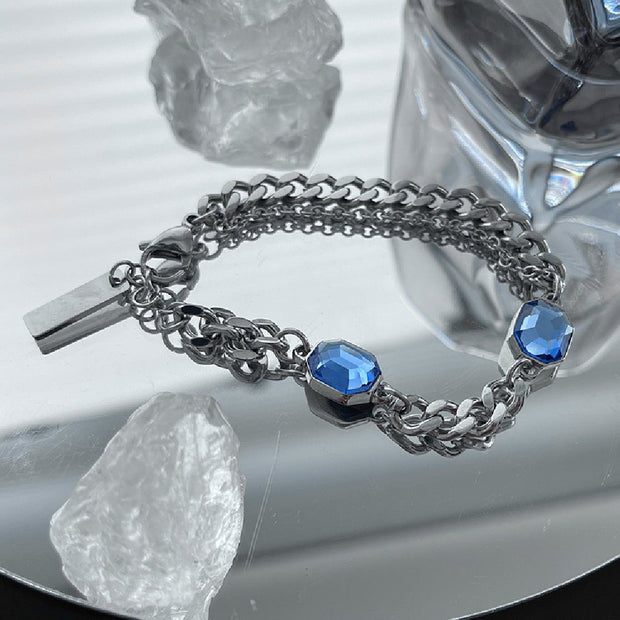 KAMI STYLE BLUE GEM BRACELET - STREETS OF KAMI