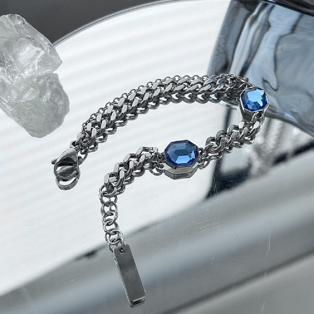 KAMI STYLE BLUE GEM BRACELET - STREETS OF KAMI