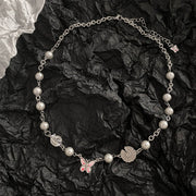 KAMI STYLE BUTTERFLY PEARL NECKLACE - STREETS OF KAMI