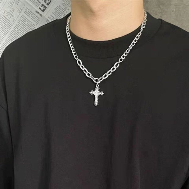 KAMI STYLE CROSS CHAIN NECKLACE - STREETS OF KAMI