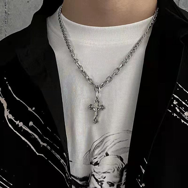 KAMI STYLE CROSS CHAIN NECKLACE - STREETS OF KAMI