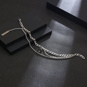 KAMI STYLE DOUBLE LAYER BLACK GEM BRACELET - STREETS OF KAMI