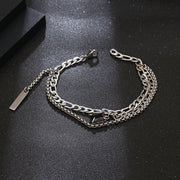 KAMI STYLE DOUBLE LAYER BLACK GEM BRACELET - STREETS OF KAMI