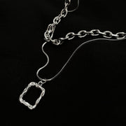 KAMI STYLE DOUBLE SILVER NECKLACE - STREETS OF KAMI