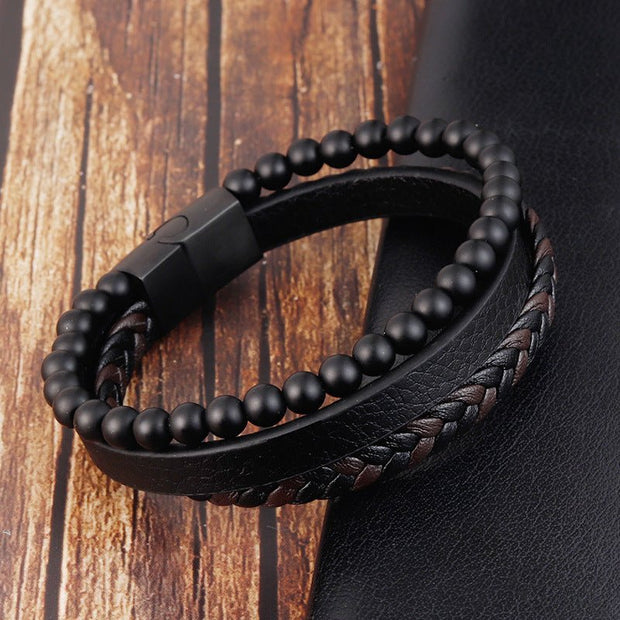 KAMI STYLE LEATHER BRACELET - STREETS OF KAMI