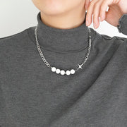 KAMI STYLE PEARL CHAIN NECKLACE