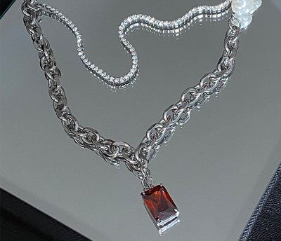 KAMI STYLE RED GEM NECKLACE