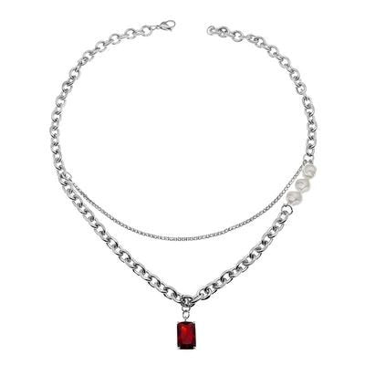 KAMI STYLE RED GEM NECKLACE